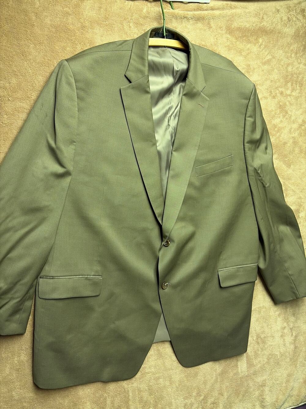 Lauren Ralph Lauren Blazer Mens 52R Green Sport Coat Jacket Big & Tall